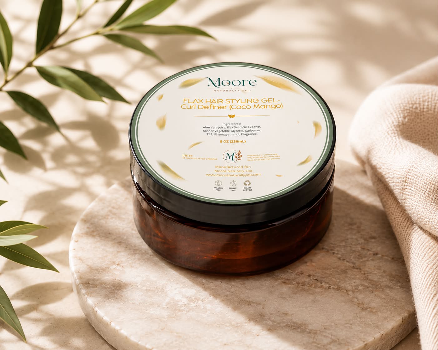 Flax Hair Styling Gel – Curl Definer (Coco Mango)